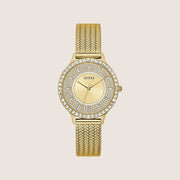 Guess Women's Soiree Watch Crystal-Set Gold Dial GW0402L2