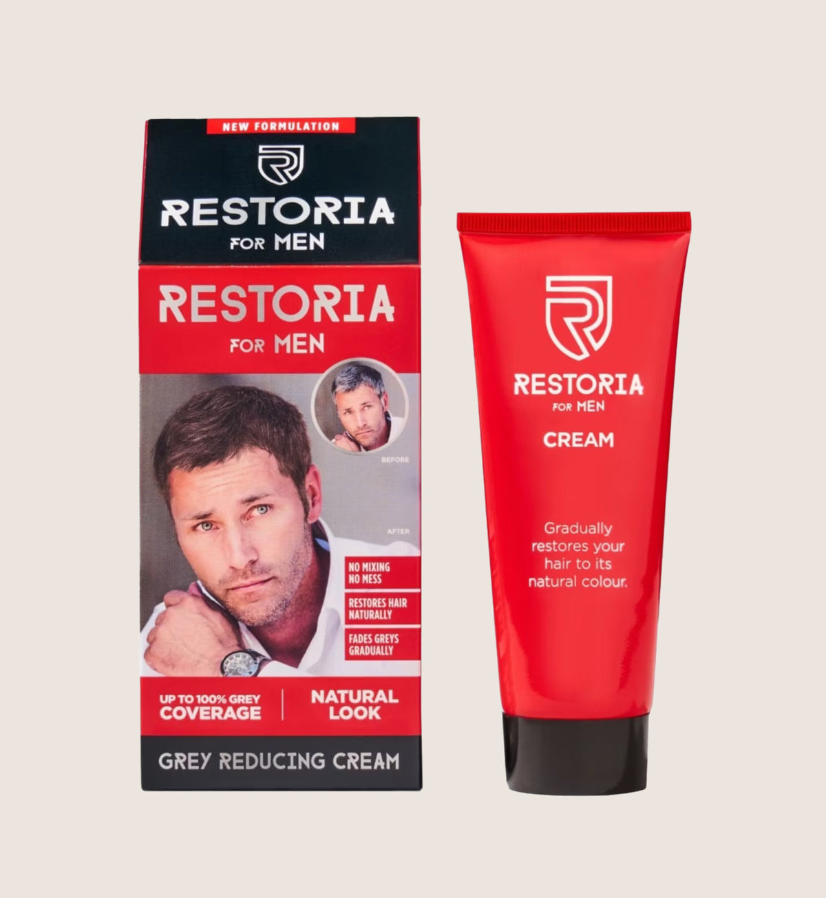 Restoria Hair Cream Grey Hair Colour Restorer Single tube