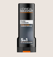 L'Oréal Men Expert Total Clean 5-in-1 Shower Gel Carbon Powered Body, Face, Hair, Shave & Moisturise 400ml