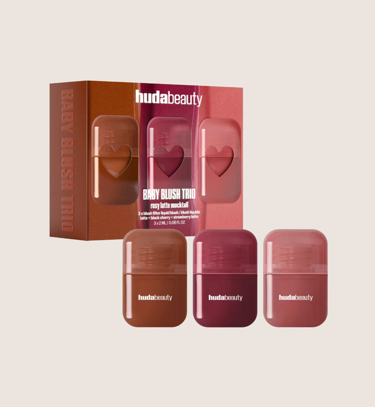 Huda Beauty Baby Blush Mocktail Trio Beauty Gift Set For Her