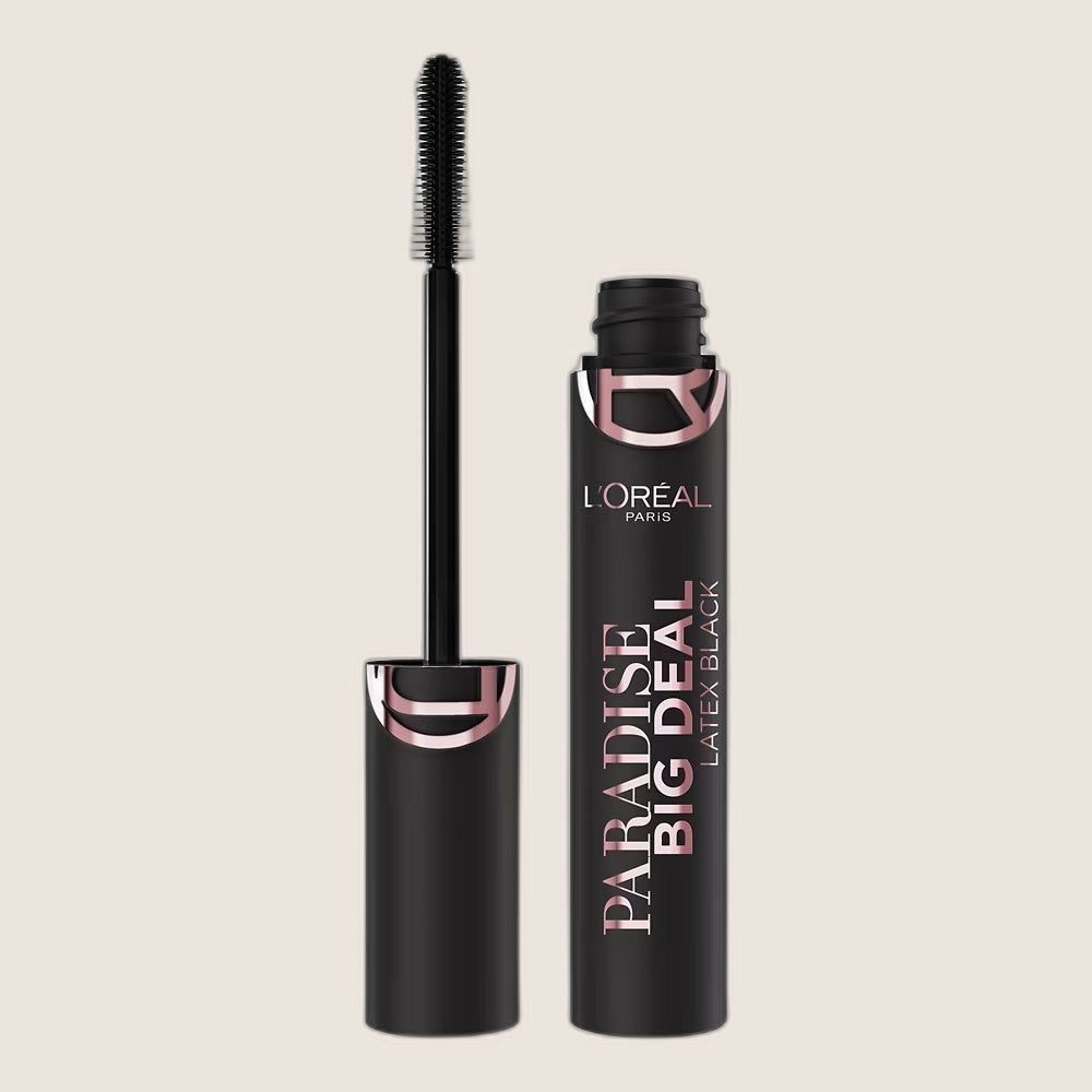 L'Oréal Paris Waterproof Mascara Paradise Big Deal Latex Volumising Mascara Up To 24H Wear Black 24-Hour Wear
