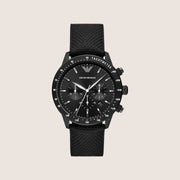 Emporio Armani Men's Watch Black Dial Black Textile Strap AR11453