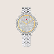 Tommy Hilfiger Women's Natalie Crystal-Set Dial Silver Stainless Steel 1782722