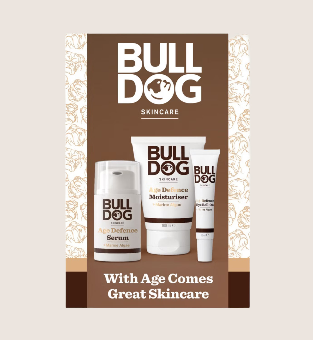 Bulldog Skincare Age Defence Skincare Trio - Serum, Eye Roll-On & Moisturiser