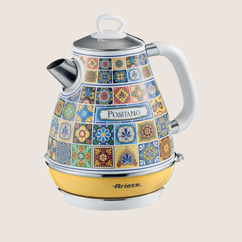 ARIETE Positano 2869/0P Jug Kettle with Cool-Touch Housing 1.7L - Yellow & White