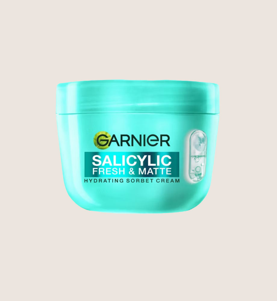 Garnier Salicylic Fresh & Matte Hydrating Sorbet Cream With Salicylic Niacinamide Centella Asiatica Niacinamide & Salicylic Acid 85ml