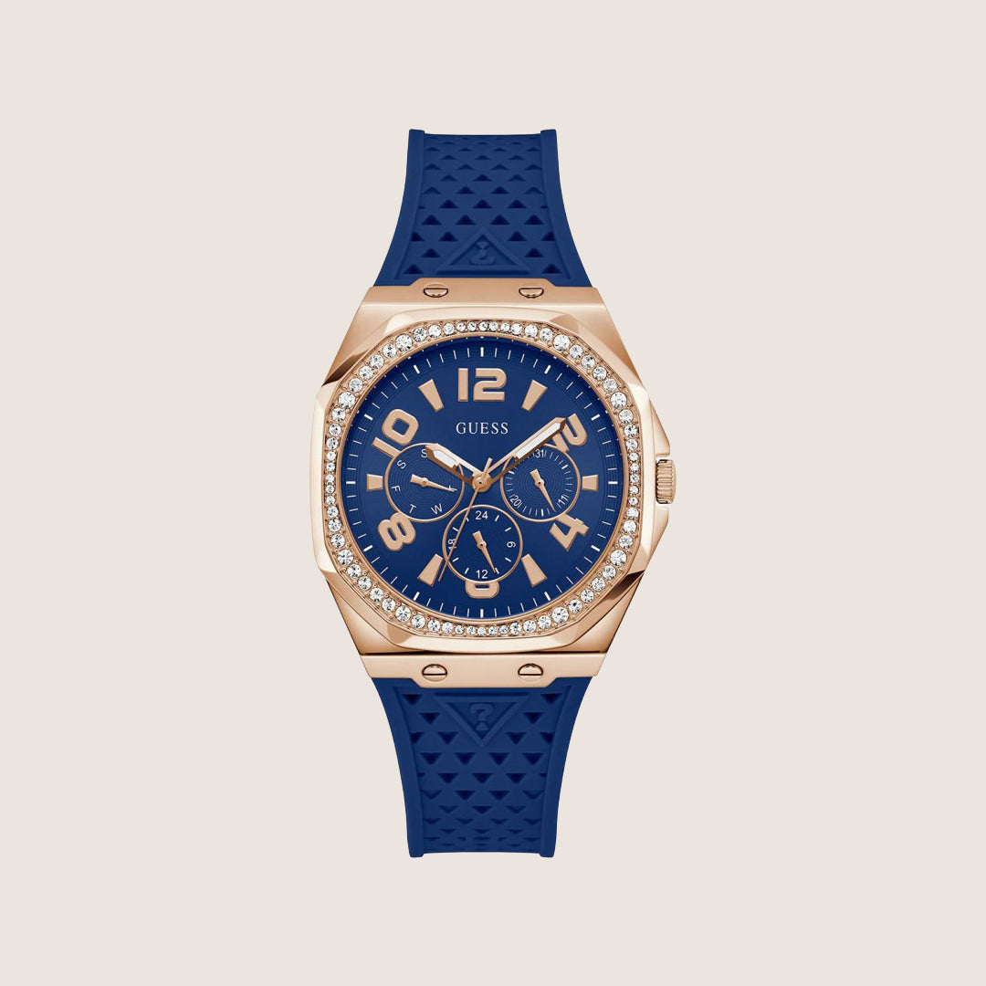 Guess Women's Blue Dial Watch Blue Dial GW0694L4