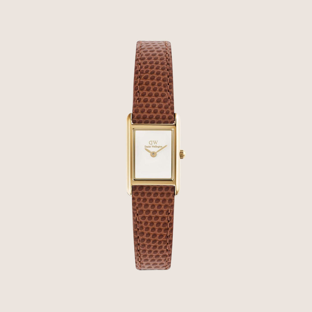 Daniel Wellington Women's Bound Gold Leather White Dial Watch DW00100905