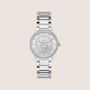 Guess Women's Petal Watch Crystal-Set Silver Dial GW0747L1
