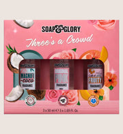 Soap & Glory Three's a Crowd 3 Piece Mini Bath & Body Gift Set For Her