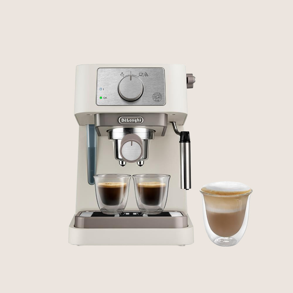 DELONGHI Stilosa EC260CR Espresso Coffee Machine 15-Bar ESE Pod Compatible 1L - Cream