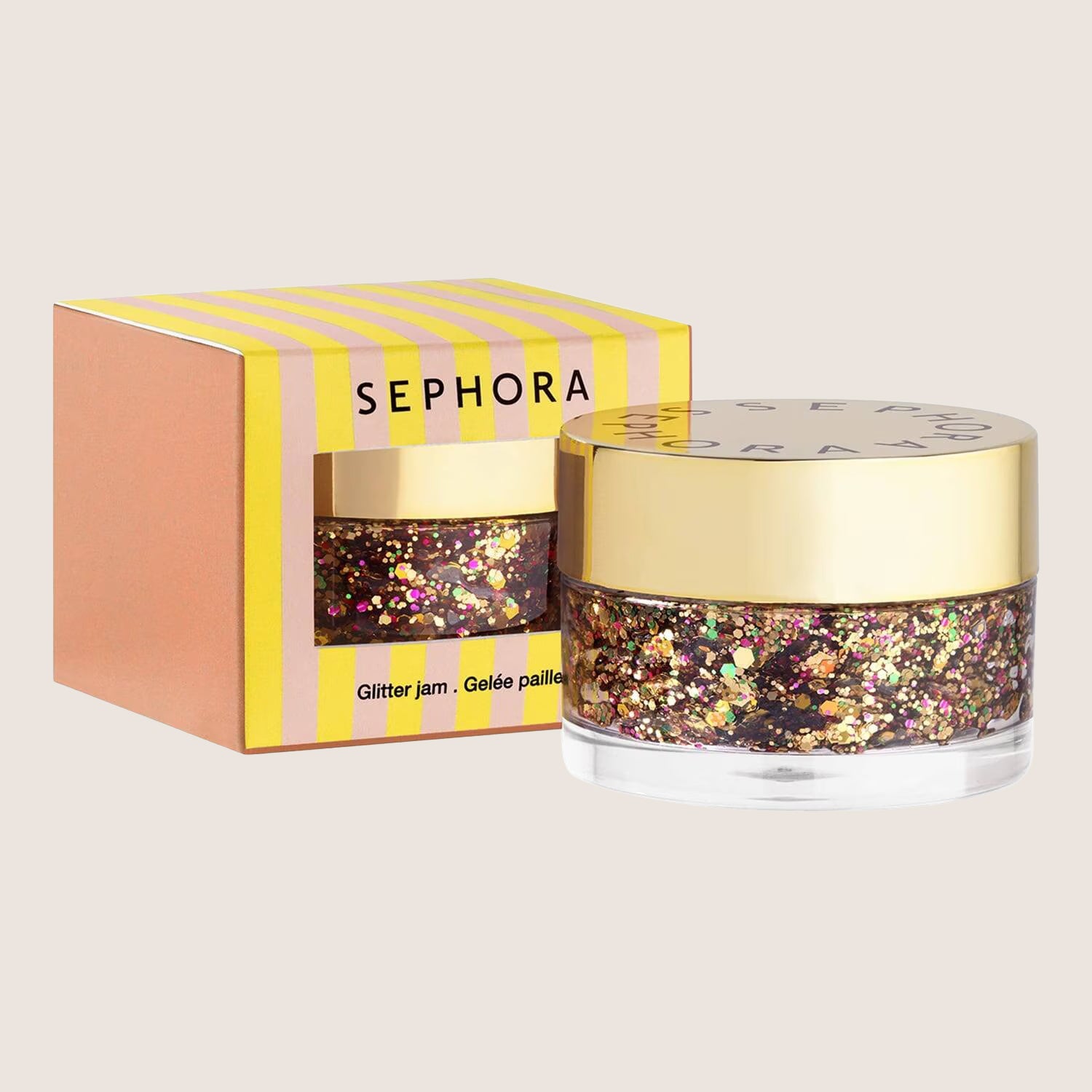Sephora Collection Gold Glitter Jam Sparkling Nail Topper Gold Glitter
