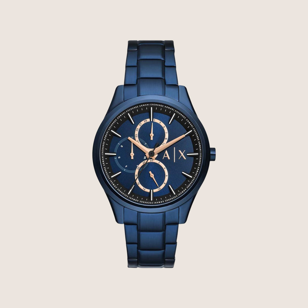Armani Exchange Men's Watch Blue Dial Blue Steel Bracelet AX1881
