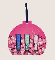 Sara Miller Cherry Blossom Assorted Lip Balm Trio Beauty Gift Set For Her