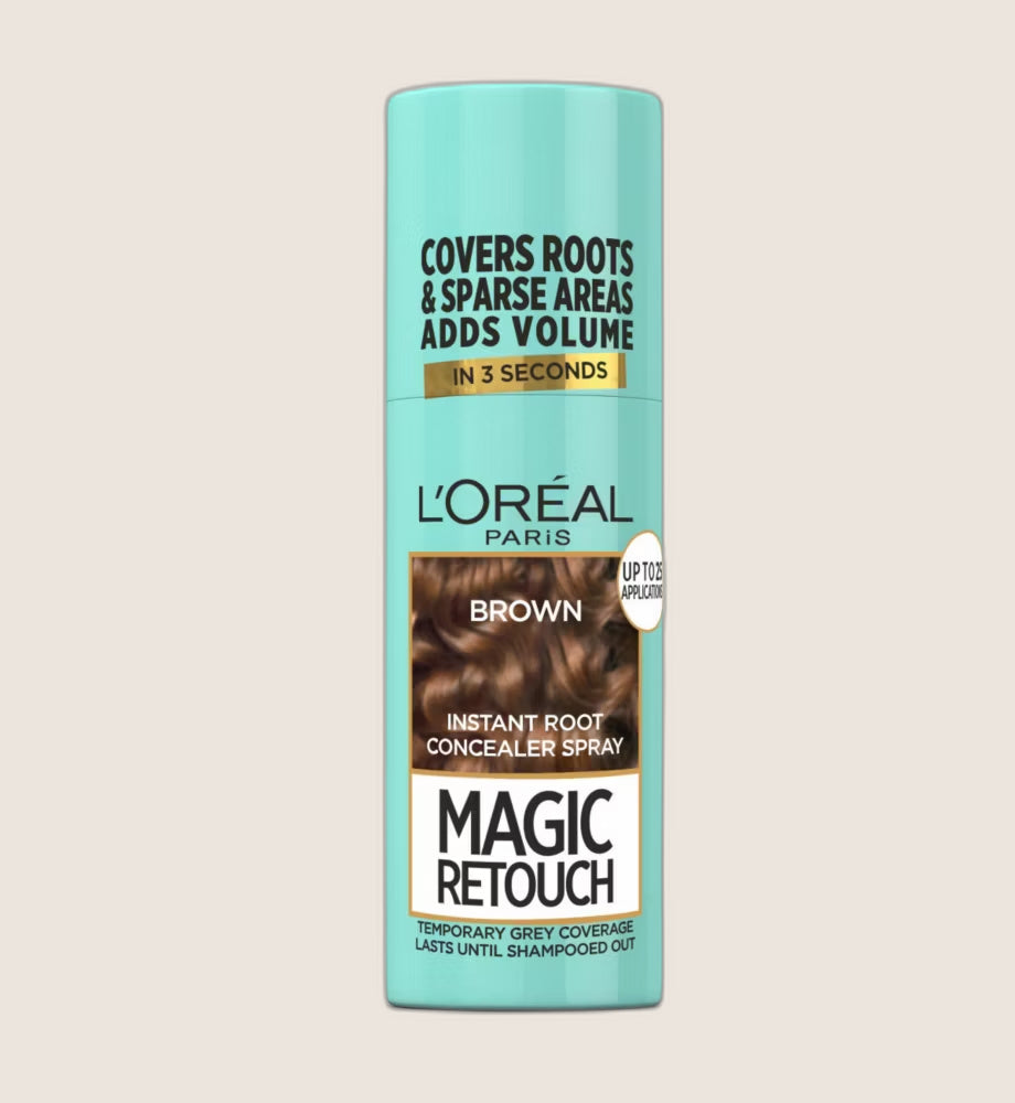 L'Oréal Paris Magic Retouch Brown Temporary Root Touch Up Spray Instant Root & Sparse Area Coverage Transfer-proof