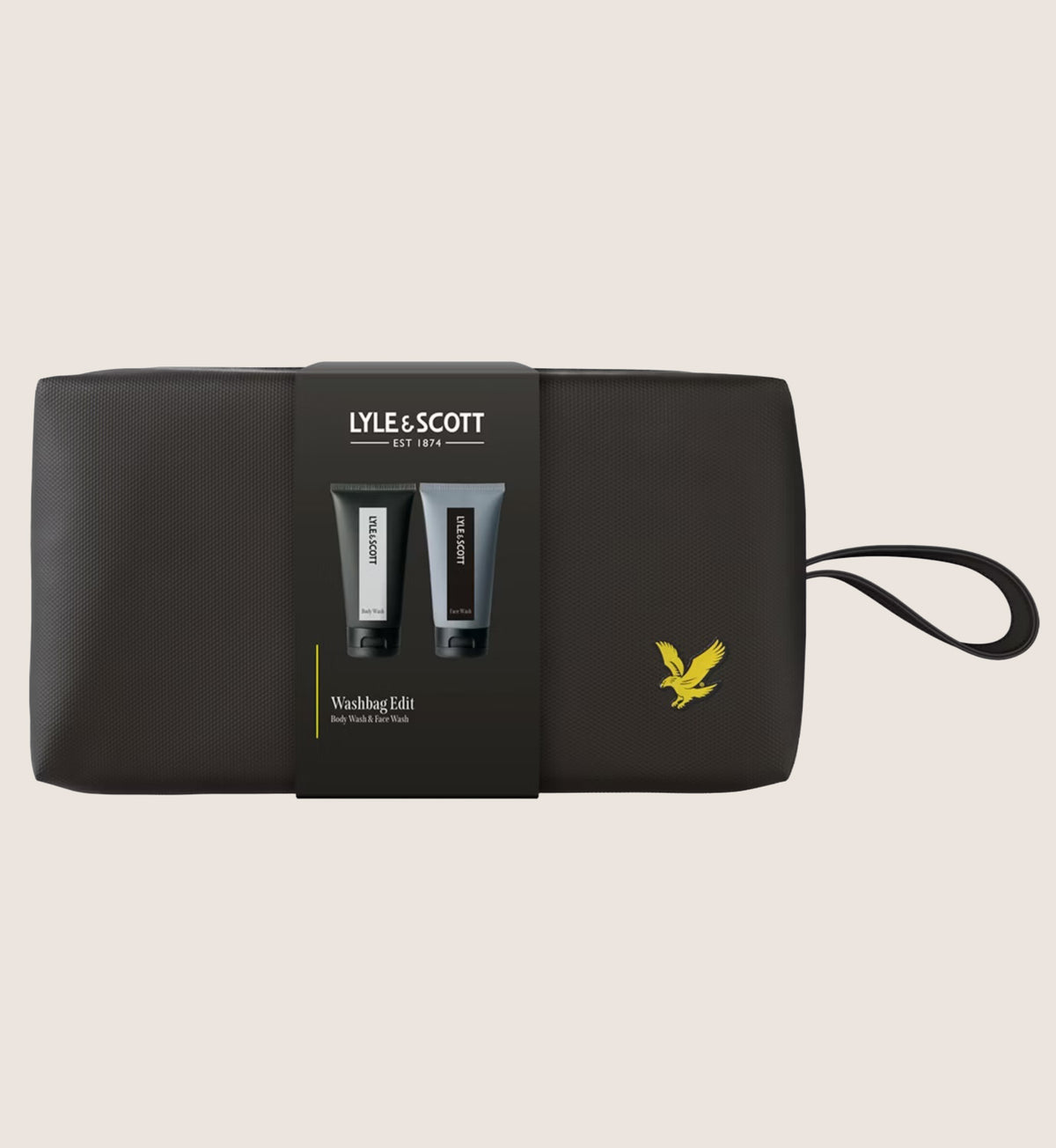 Lyle & Scott Wash Bag Edit Gift Set - Washbag, Body Wash & Face Wash