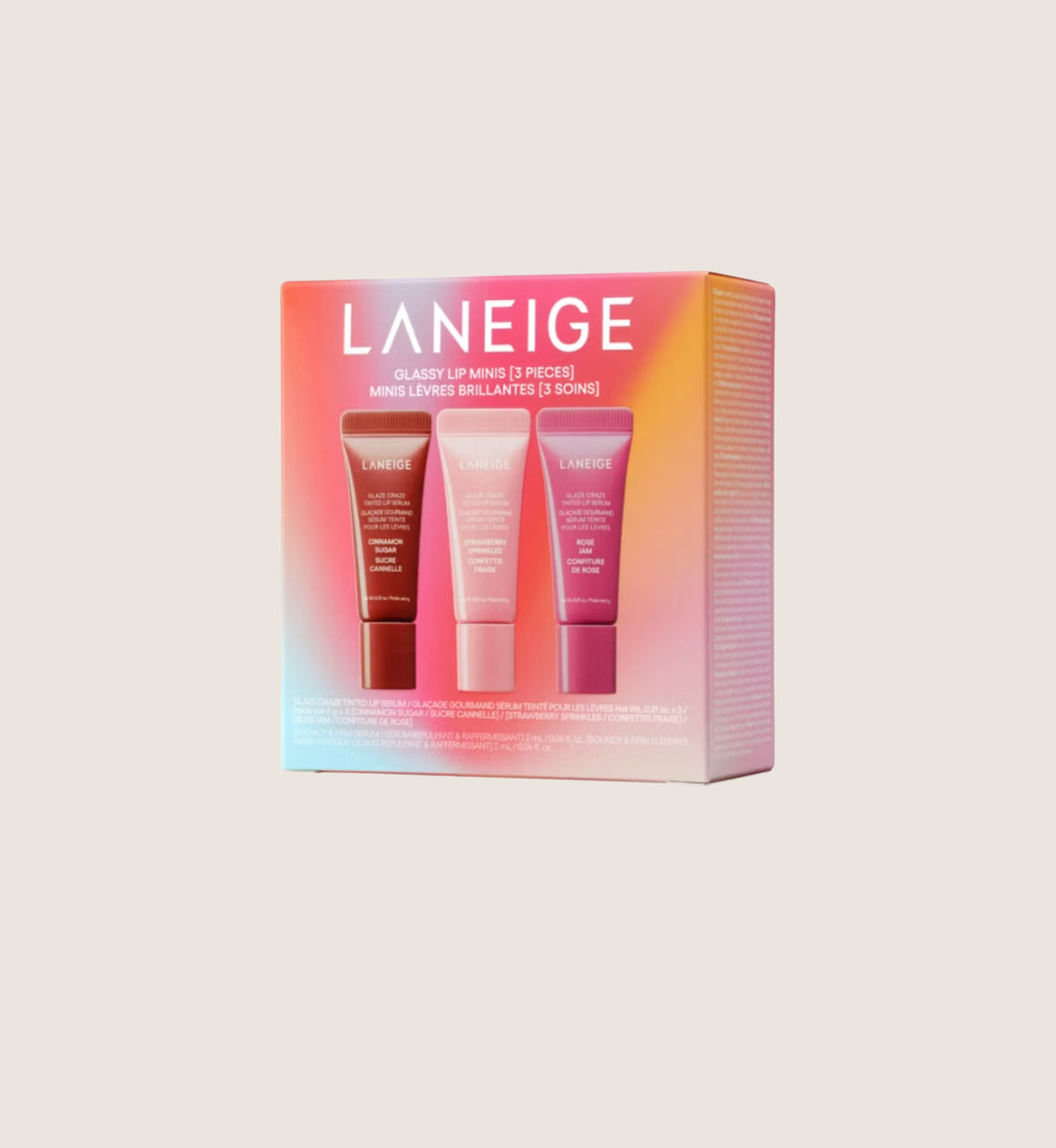 Laneige Glassy Lip Minis Beauty Gift Set For Her