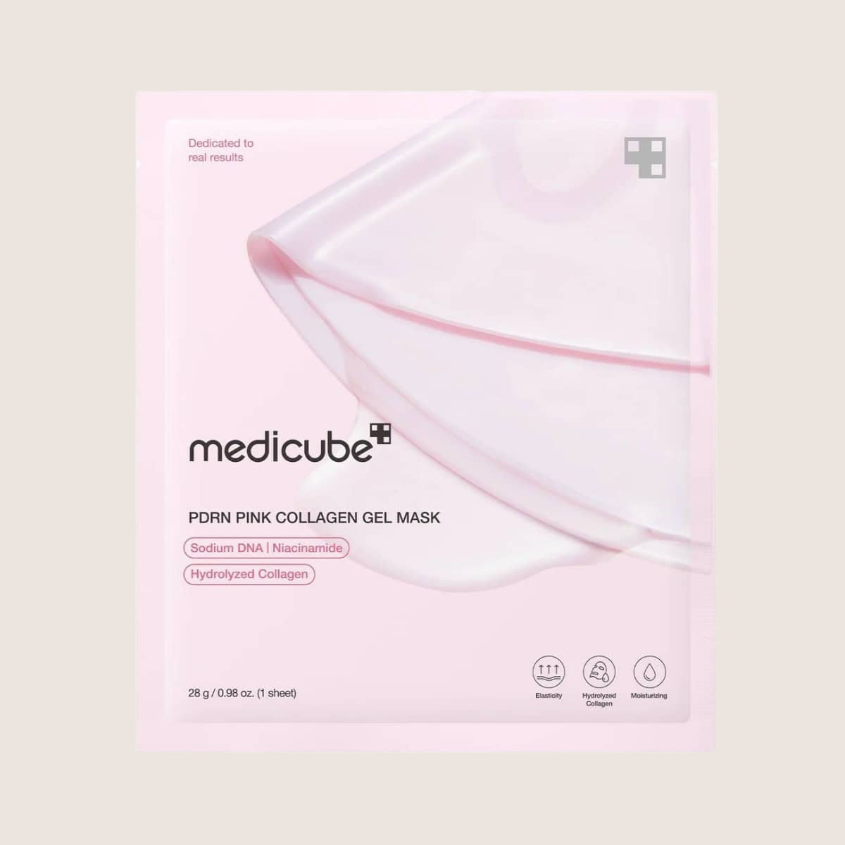 MEDICUBE PDRN Pink Collagen Gel Mask Colour-Changing Firming & Barrier Sheet Mask 28g