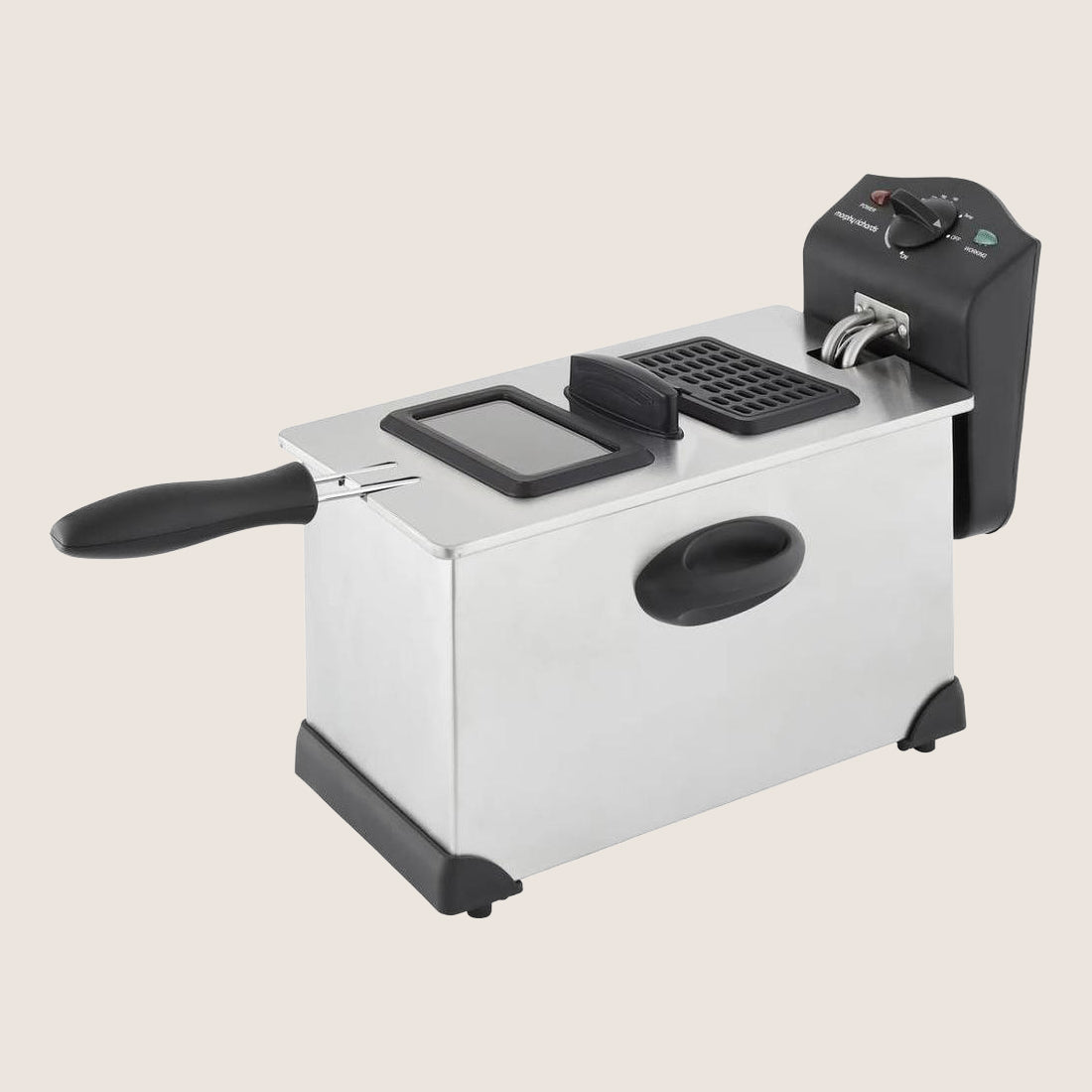 MORPHY RICHARDS Clear View 482000 Deep Fryer 2000W 3.5L Oil - Silver & Black