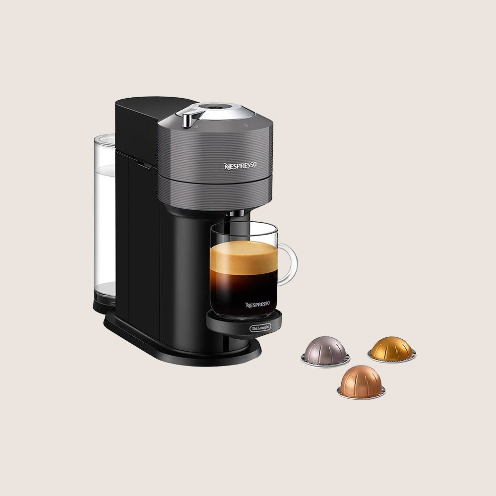 NESPRESSO by De'Longhi Vertuo Next ENV120.GY Pod Coffee Machine App Compatible 1.1L - Grey
