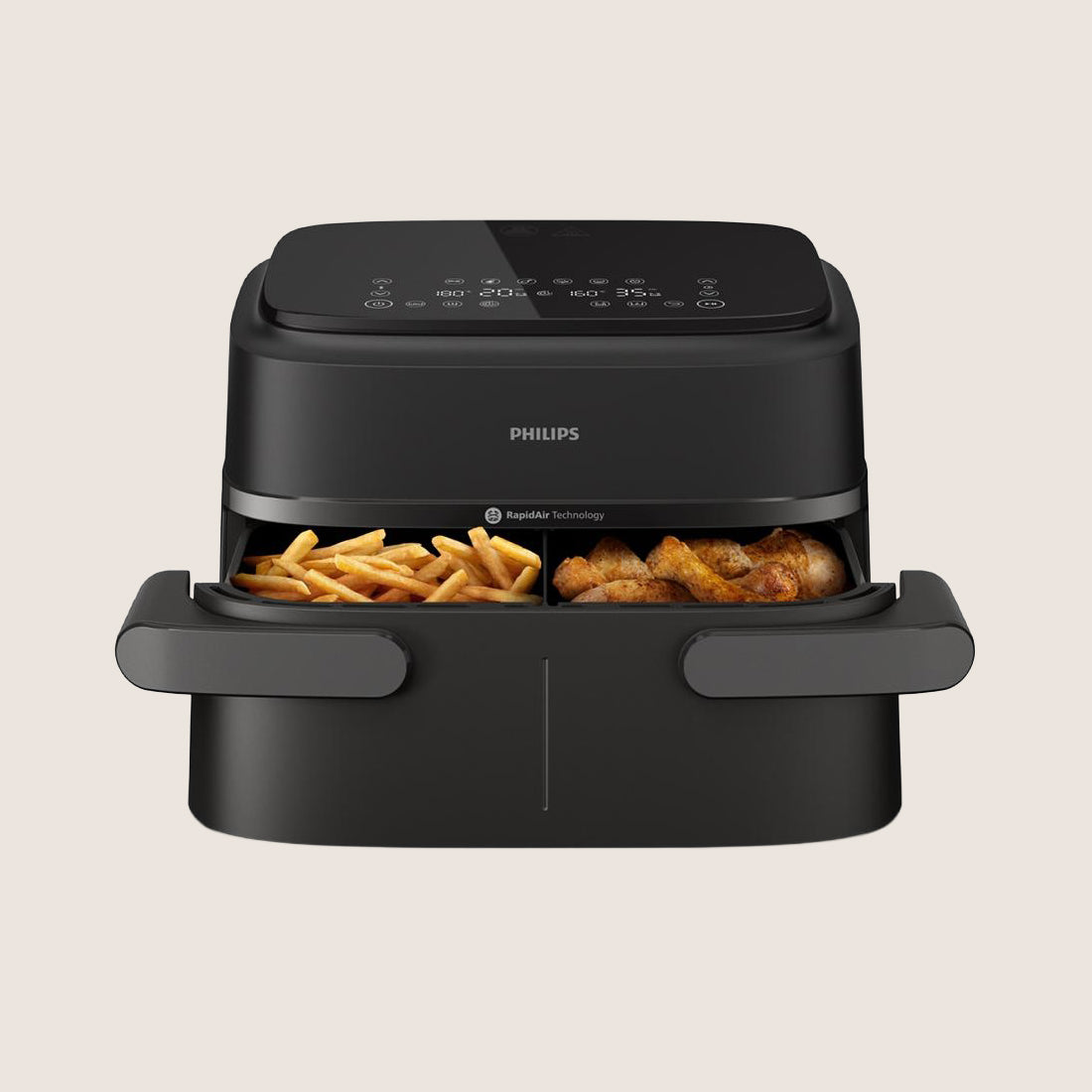 PHILIPS 1000 Series NA150/09 FlexDrawer Dual Basket Air Fryer 7.1L - Black