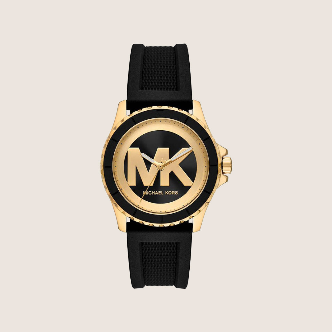Michael Kors Women's Everest Black Dial Two Tone Case Watch MK7537