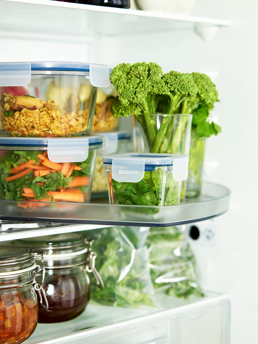 IKEA 365+ Food Container with Lid Square Heat Resistant Glass 180 ml (3 Pack)
