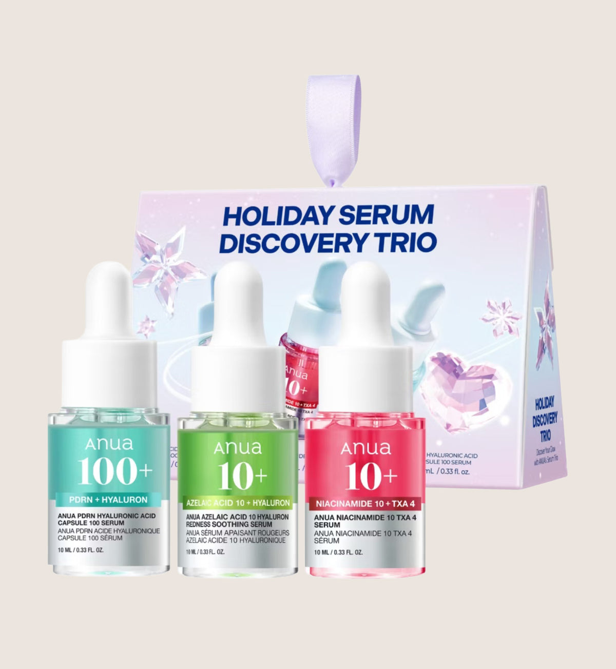 Anua Holiday Serum Discovery Trio Skincare Gift Set For Her