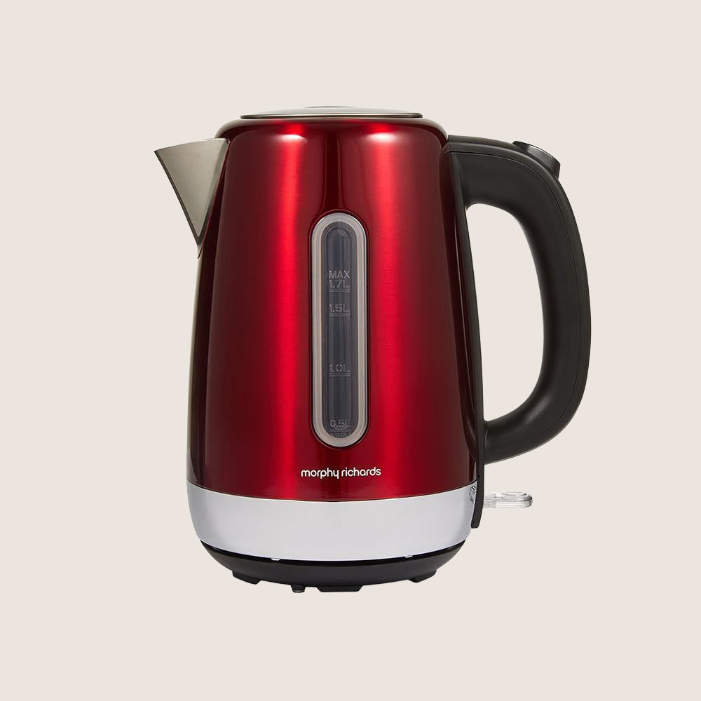 MORPHY RICHARDS Equip 102785 Jug Kettle with Metallic Finish 1.7L - Metallic Red