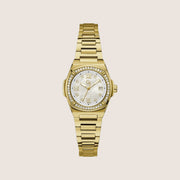 GC Ladies Gold Bracelet Crystal Set Mother Of Pearl Dial Swiss Watch Z12005L1MF