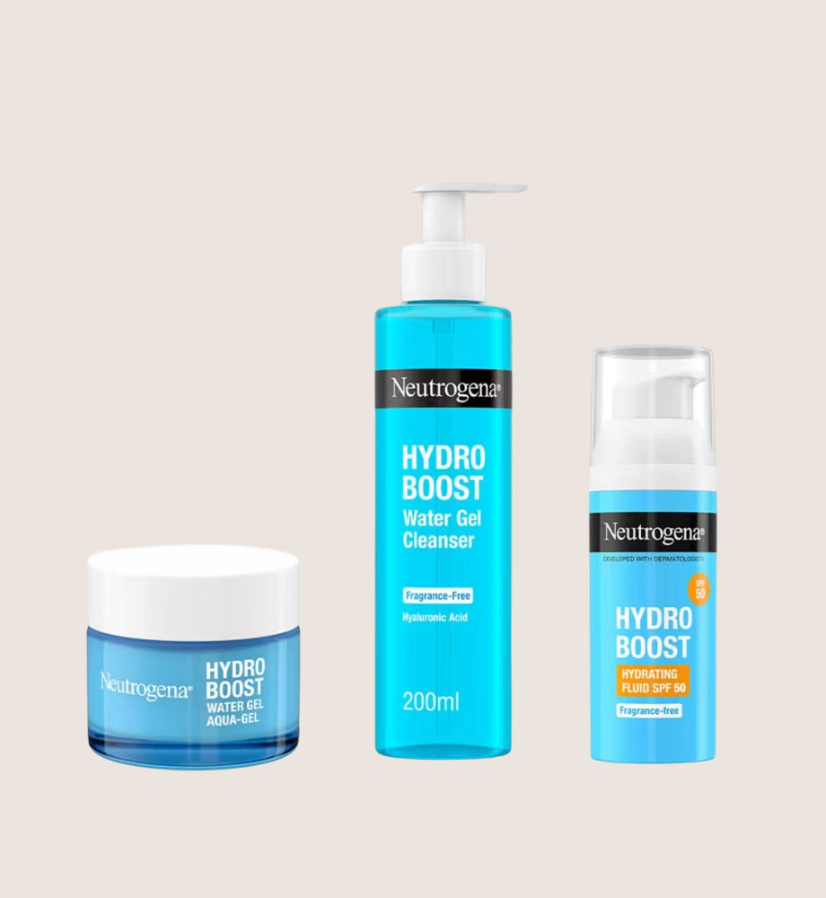 Neutrogena Daytime Hydration Bundle with Hyaluronic Acid Cleanser, Moisturiser & SPF Set