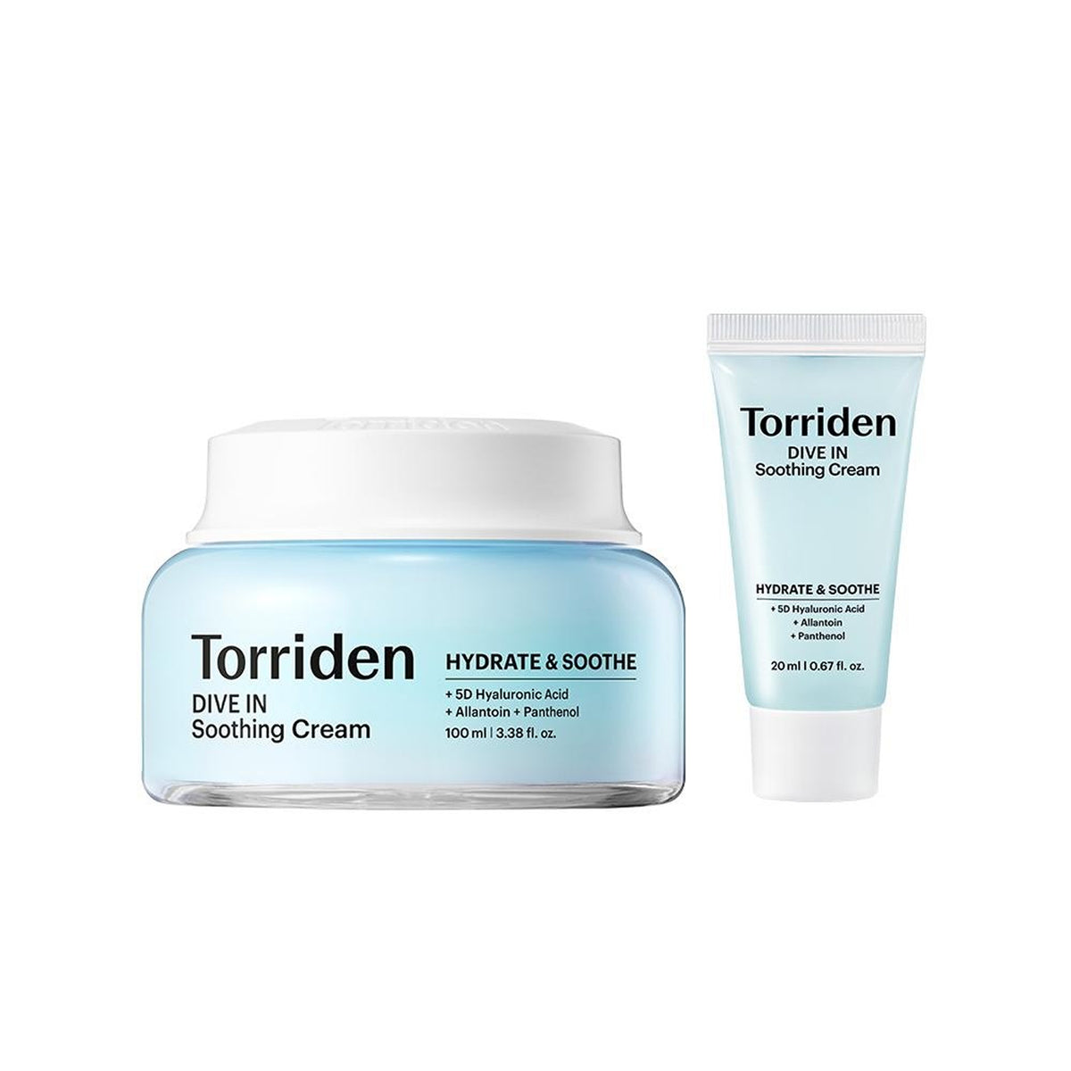 [Upgraded] Torriden Dive-In Low Molecular Hyaluronic Acid Soothing Cream 100ml Set (+20ml)