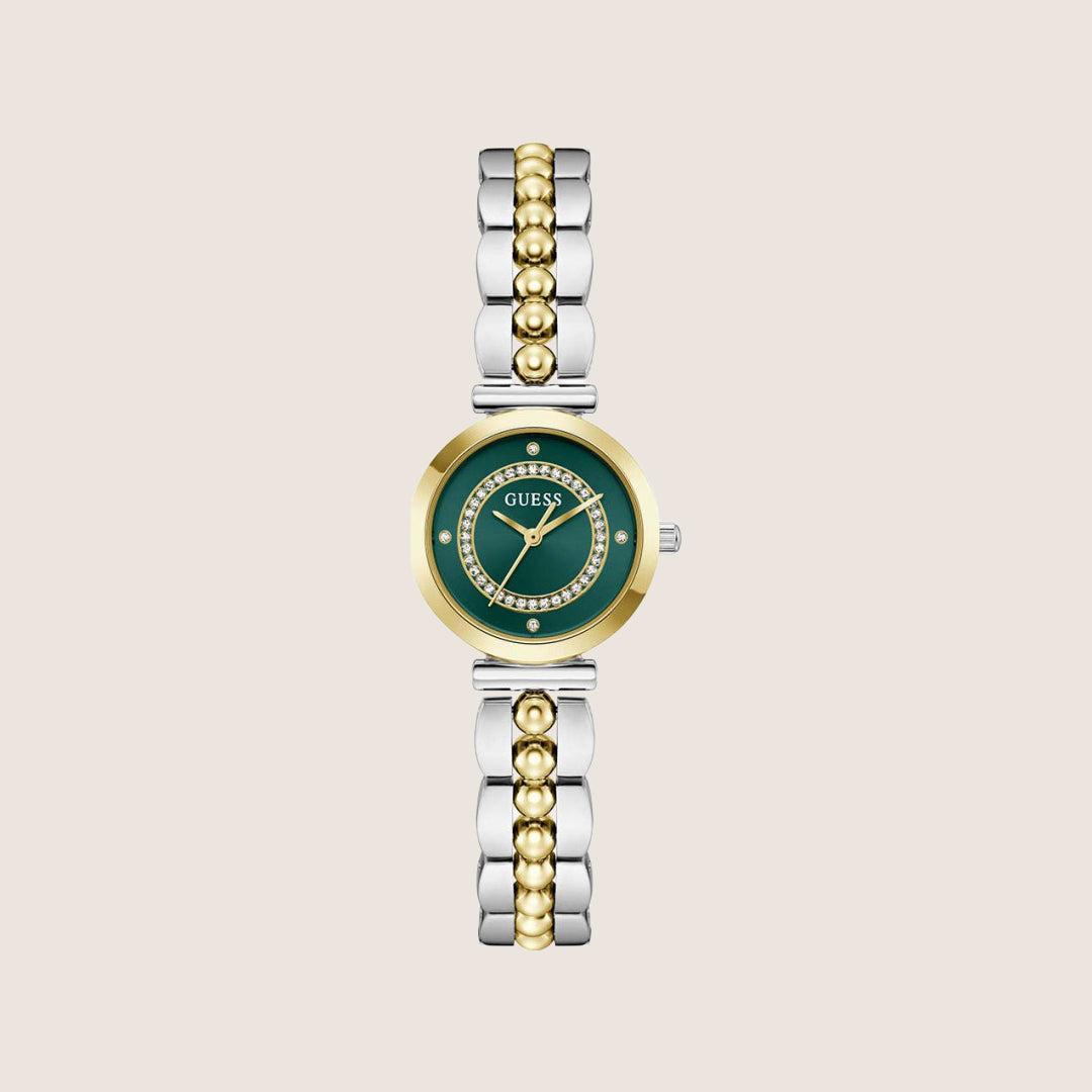 Guess Women's Leena Watch Crystal-Set Green Dial GW0994L3