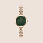 Daniel Wellington Women's Elan Lumine Rose Gold Crystal Green Dial Watch DW00100721