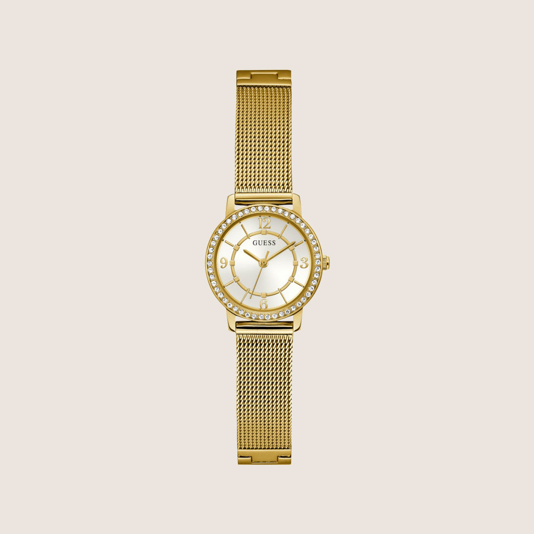 Guess Women's Melody Watch Crystal-Set White Dial GW0534L2