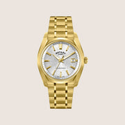 Rotary Mens Lumen Automatic Silver Dial Gold Stainless Steel Bracelet Watch RGB10010-06