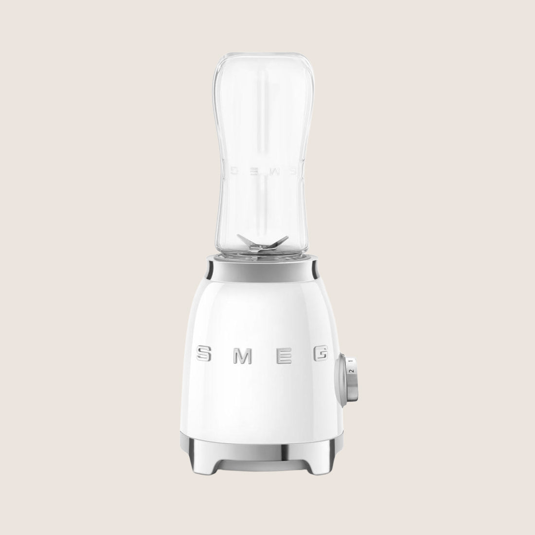 Smeg 50's Style PBF01WHUK Personal Blender 300W 0.6L with 2 Bottles - White