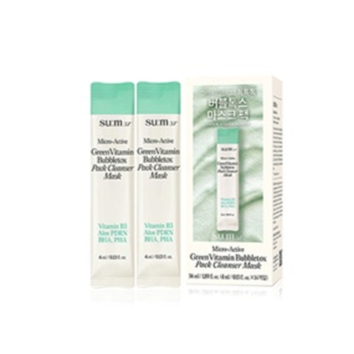 SUM37 Micro-Active Green Vitamin Bubbletox Pack Cleanser Mask (4ml*14ea)