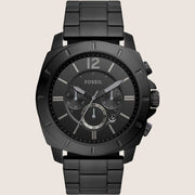 Fossil Men's Privateer Black Dial Black Bracelet Watch BQ2759