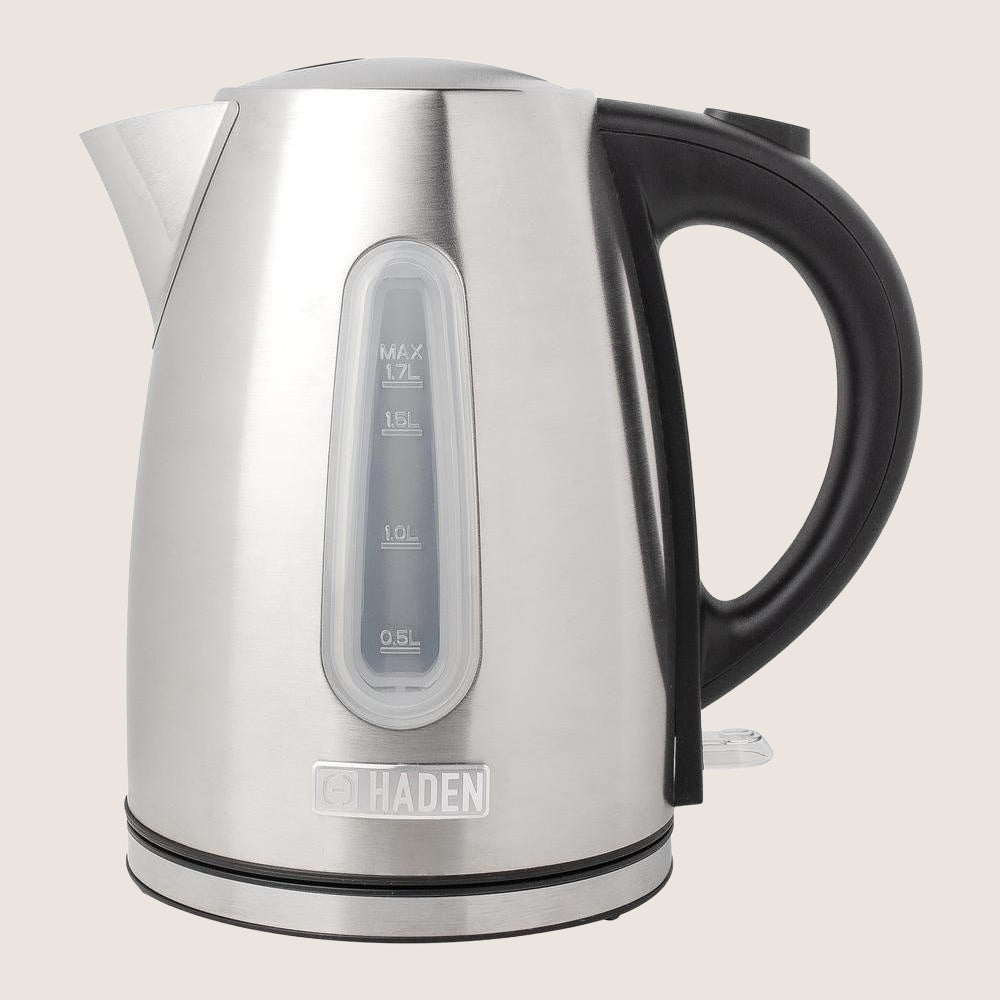 HADEN Stoke 196842 Jug Kettle with Brushed Steel Body 1.7L - Brushed Steel