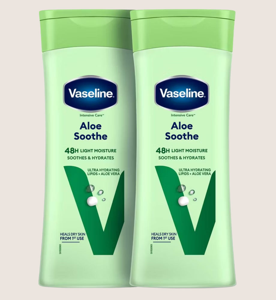 Vaseline Aloe Soothe Calming Body Lotion Twin Pack 400ml x2