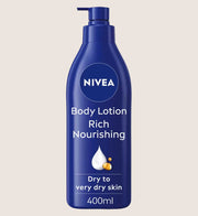NIVEA Rich Nourishing Body Lotion for Dry Skin, With Pure Hyaluron 400ml