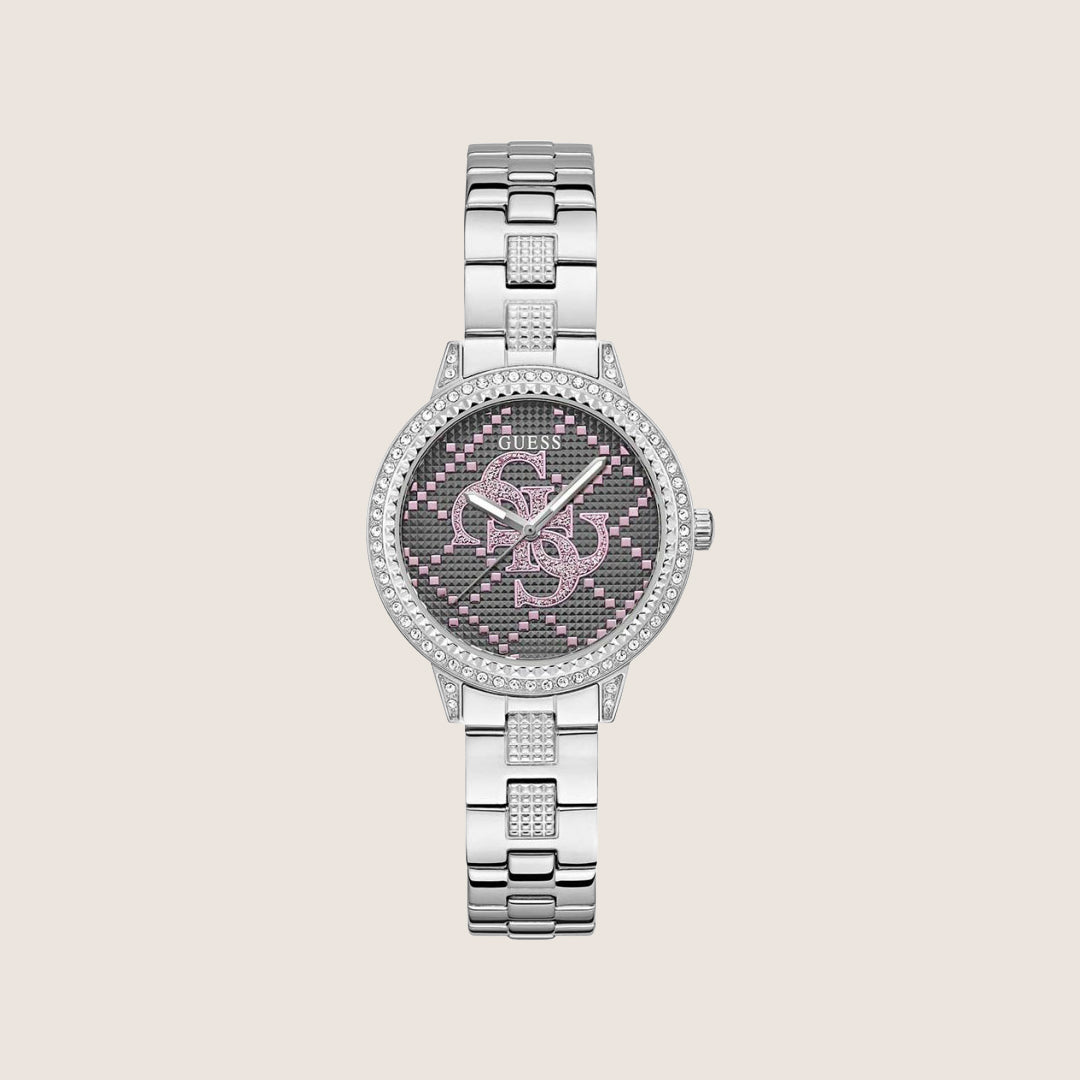 Guess Women's G Lace Watch Crystal-Set Silver Dial GW0944L1