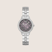 Guess Women's G Lace Watch Crystal-Set Silver Dial GW0944L1