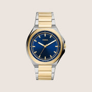 Fossil Mens Evanston Blue Dial Two Tone Watch BQ2768