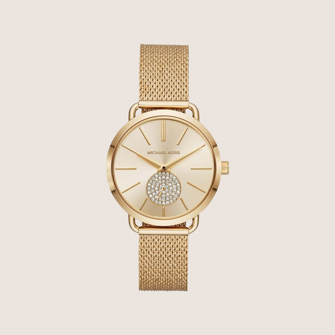 Michael Kors Women's Portia Gold Dial Watch MK3844