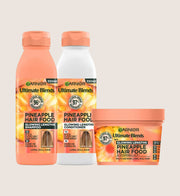 Garnier Ultimate Blends Glowing Lengths Pineapple Shampoo, Conditioner and Hair Mask Bundle Shampoo, Conditioner & Mask Set