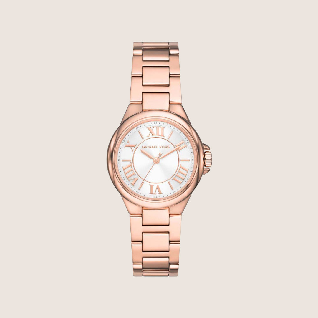 Michael Kors Women's Camille White Dial Rose Gold Case Watch MK7256