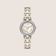 Michael Kors Women's Laney White Dial Silver Case Watch MK4895