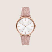 Michael Kors Women's Addyson Clear Stone-Set White Dial Watch MK2947